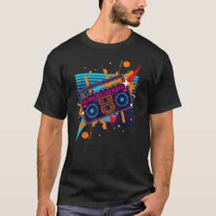 Camiseta Rádio Boombox Hip da Escola Antiga, cassete de Rap
