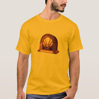 Camiseta Rádio do IPR e t-shirt das citações, ouro
