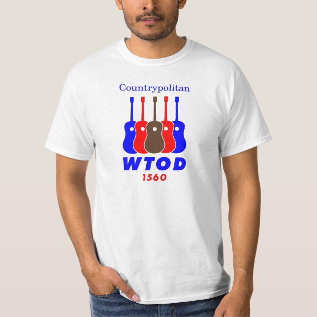 Camiseta rádio dos anos 70 WTOD 1560 AM Countrypolitan (Frente)