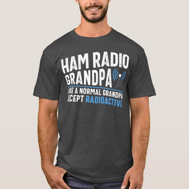 Camiseta Rádio Funny Ham Antenna Amateur (Frente)