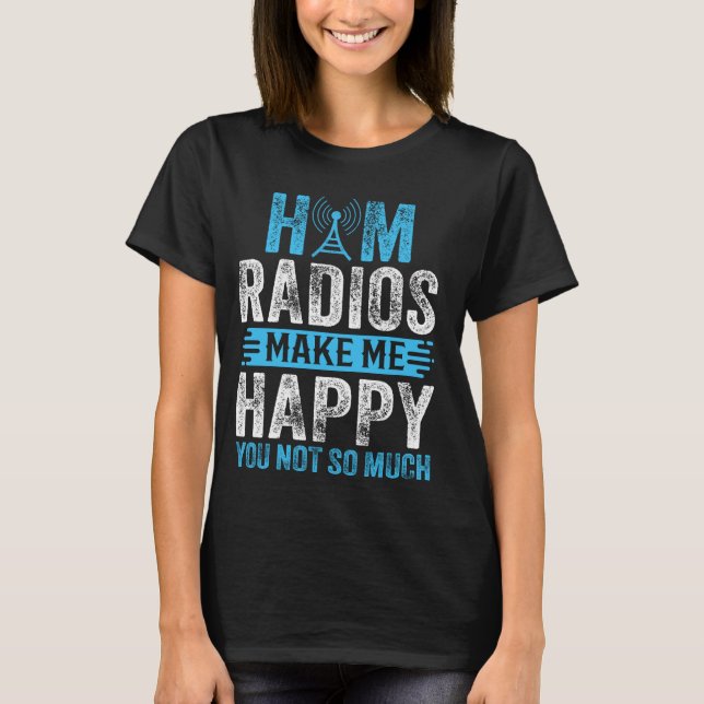 Camiseta Rádio Funny Ham, Rádio Lover Amateur, Operador De  (Frente)