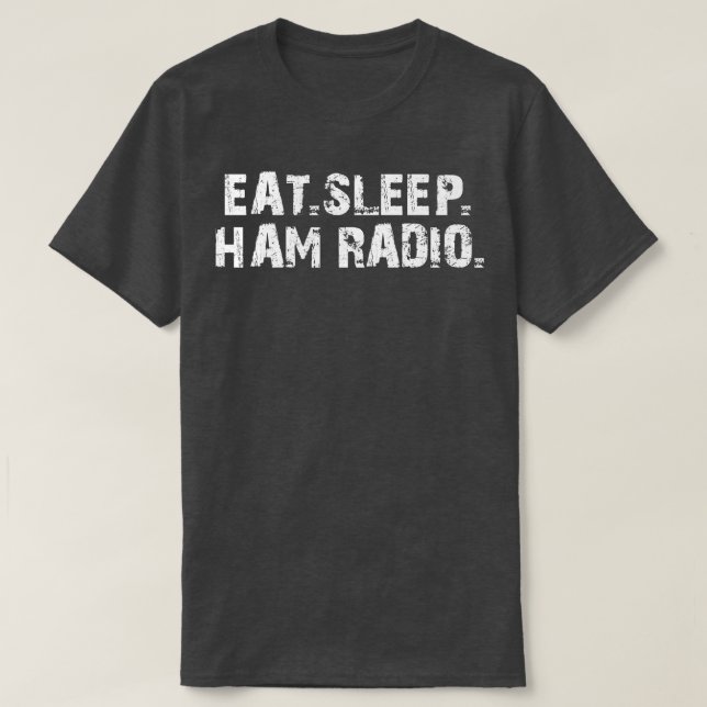 Camiseta Rádio Ham Coma Repetições com Pressão de Sono (Frente do Design)