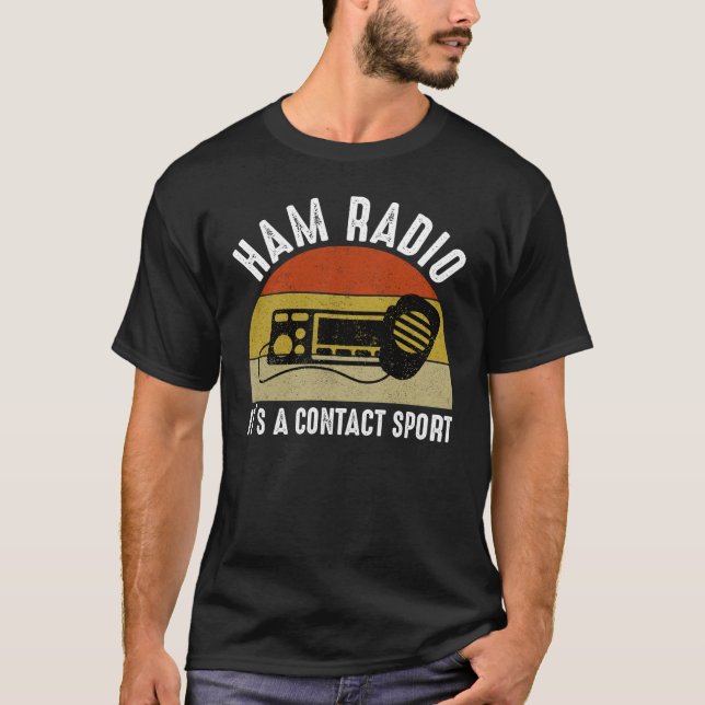 Camiseta Rádio Ham - É um Esporte de Contato (Frente)
