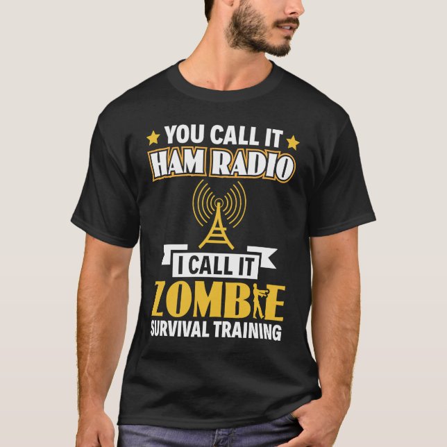 Camiseta Rádio Ham, Eu Chamo De Ópera De Treinamento De Sob (Frente)
