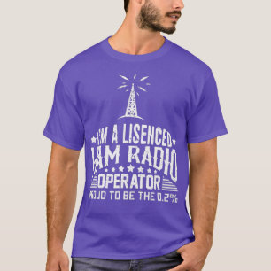 Camiseta Rádio Ham Operador Funny Ham Nerd de Rádio