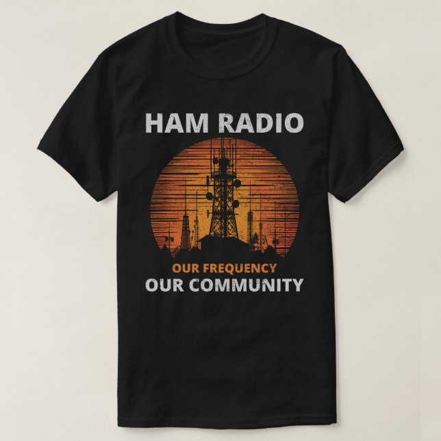 Camiseta Rádio Ham Torre Sunrise Unindo Nossa Frequência (Frente do Design)