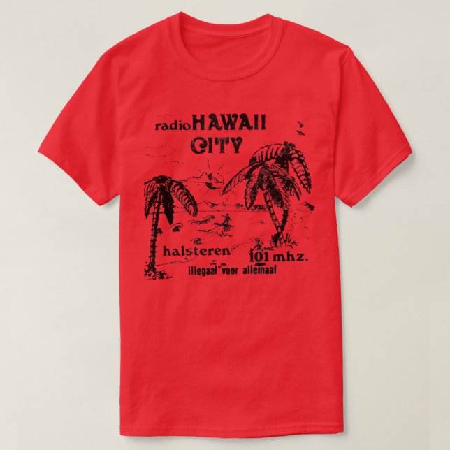 Camiseta Rádio Hawaii City Nederland Pirata (Frente do Design)