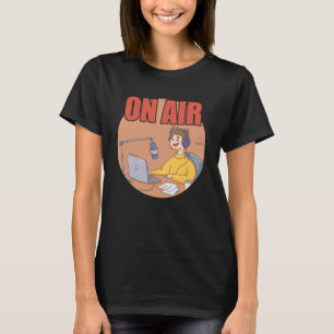 Camiseta Rádio No Ar Podcast Microfone Podcasting Hospedage