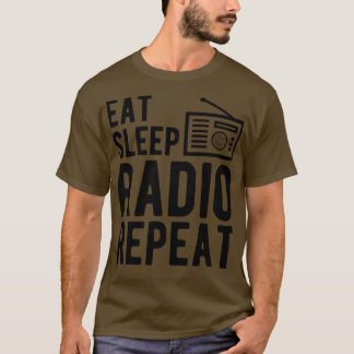 Camiseta Rádio Operador de Rádio Comer Repetição de Sono