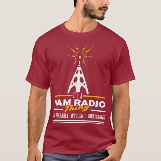 Camiseta Rádio Pride Ham É uma coisa de rádio Ham (Frente)