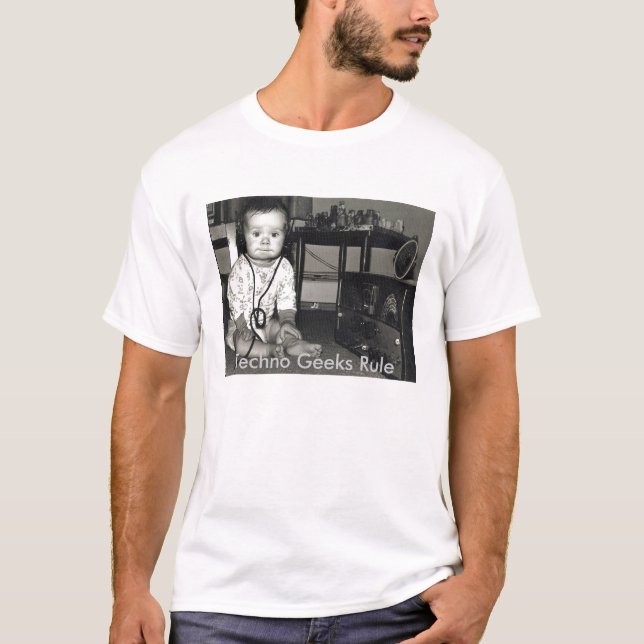 Camiseta Rádio, regra dos geeks de Techno (Frente)