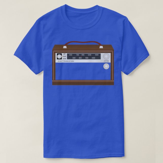 Camiseta Rádio retroelétrico de vinheta rádio 3 (Frente do Design)
