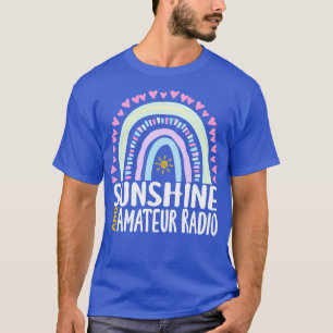 Camiseta Rádio Sunshine e Amateur Gift Rainbow Cute para W
