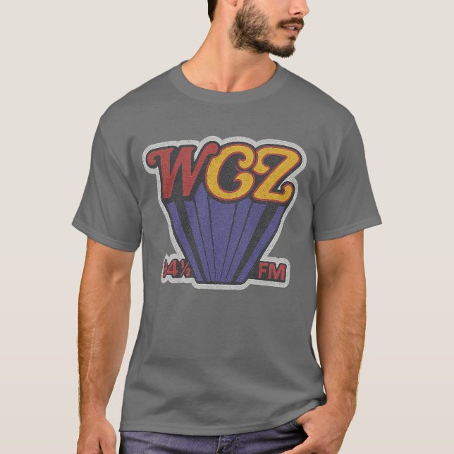 Camiseta Rádio WCOZ do estilo Vintage 80s (Frente)