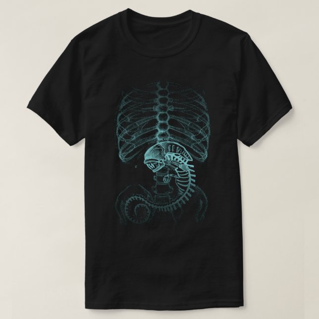 Camiseta Radiografia de alienígena, T-Shirt Clássico de Rai (Frente do Design)