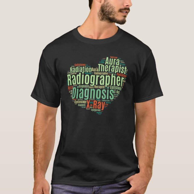 Camiseta Radiógrafo Radiológico Tecnológico do Coração Radi (Frente)