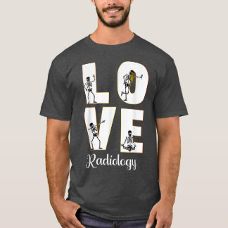 Camiseta Radiologia Amor Radiologista Esqueleto XRay Mat Es