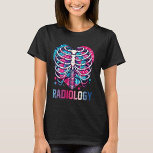 Camiseta Radiologia Coração Pulverização Imagem Médica Onco
