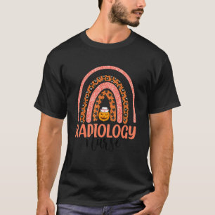 Camiseta Radiologia Enfermeira Halloween Pumpkin Rainbow Ra