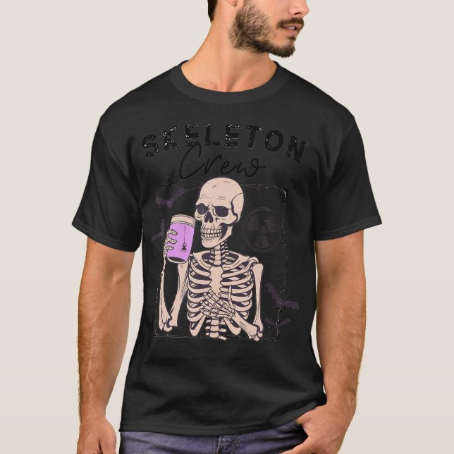 Camiseta Radiologia Halloween Xray Tech Skeleton Café Tripu (Frente)