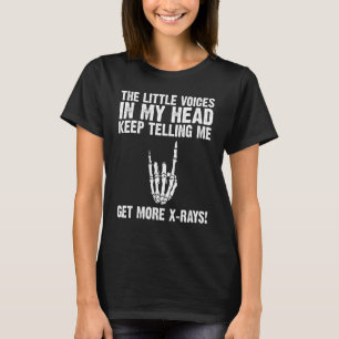 Camiseta Radiologia para homens e mulheres Raio X Esqueleto