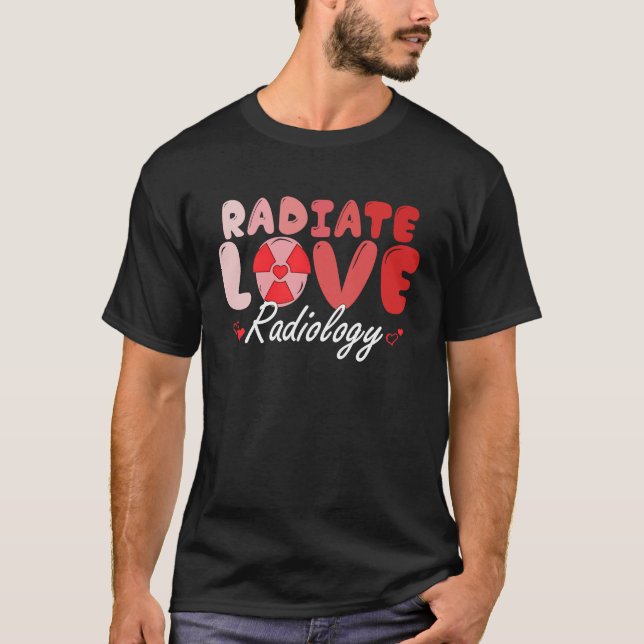 Camiseta Radiologia radiológica X Ray Tech Namorados felize (Frente)