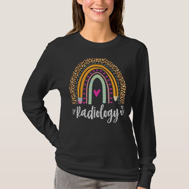 Camiseta Radiologia Rainbow X Ray Tech (Frente)