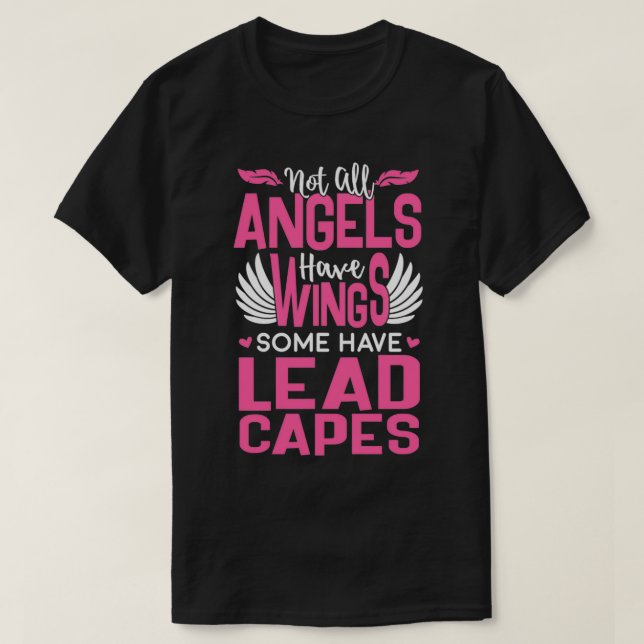 Camiseta Radiologia Tech Angels Xray Chumbo Capas Presentes (Frente do Design)