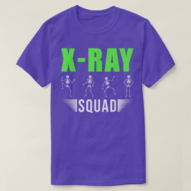 Camiseta Radiology Xray Skeletons Funny Radiologist Squad  (Frente do Design)