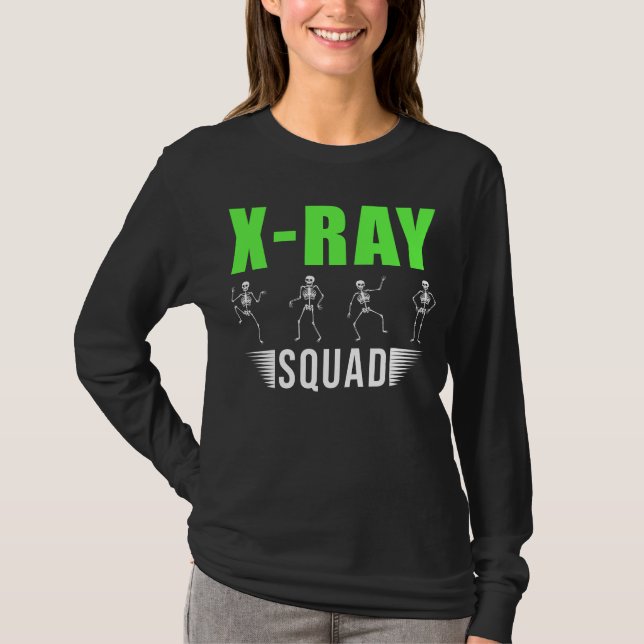 Camiseta Radiology Xray Skeletons Funny Radiologist Squad (Frente)
