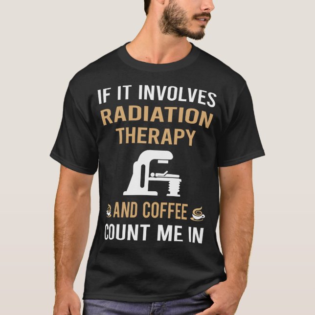Camiseta Radioterapia Com Café E Radiação (Frente)