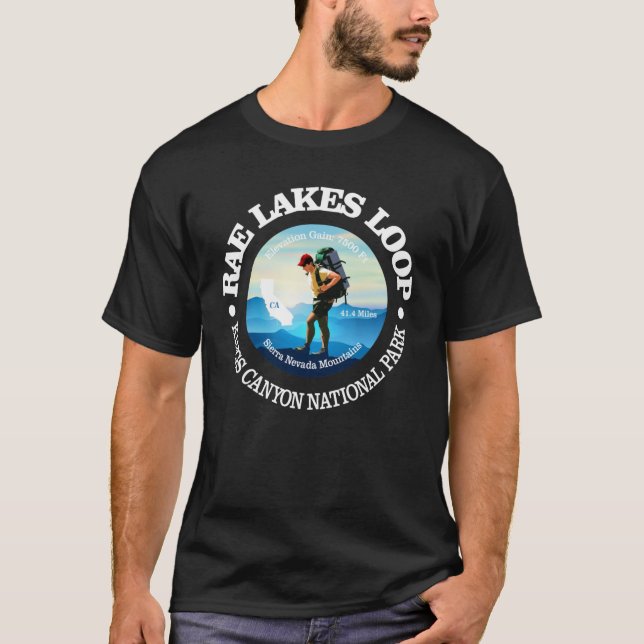 Camiseta Rae Lakes Loop C engraçado (Frente)