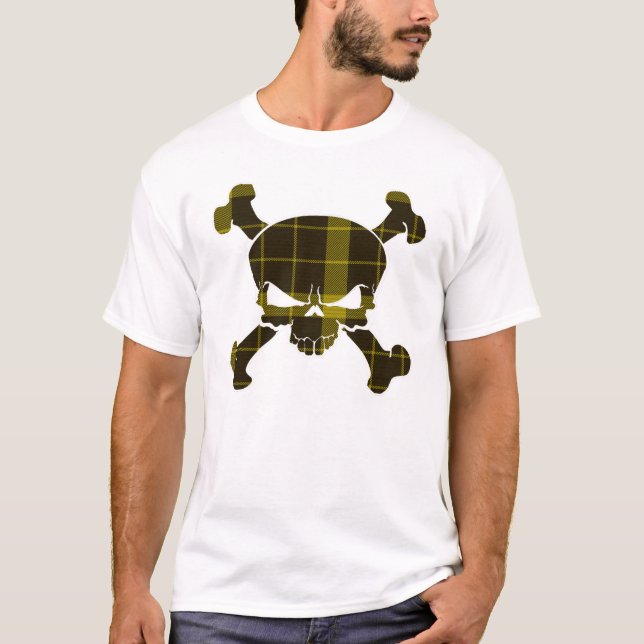Camiseta Raeburn Tartan Skull Sem Banner (Frente)