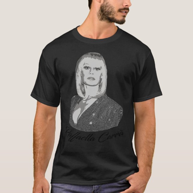 Camiseta raffaella carrà, ciao raffaella carrà, rip raffael (Frente)