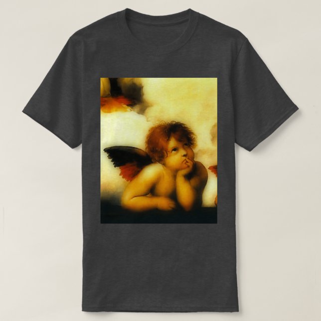 Camiseta Raffaello Sanzio da Urbino quotSistine Madonnaquot (Frente do Design)