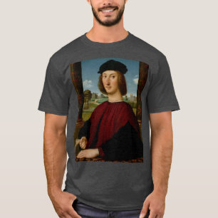 Camiseta Raffaello Sanzio - Retrato de um Jovem de Vermelho