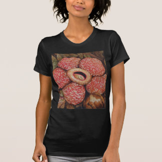 Camiseta Rafflesia da arte da aguarela de Bornéu