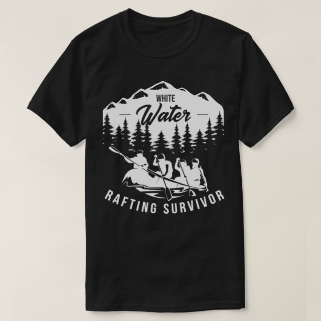 Camiseta Rafting Funny White water rafting survivor (Frente do Design)
