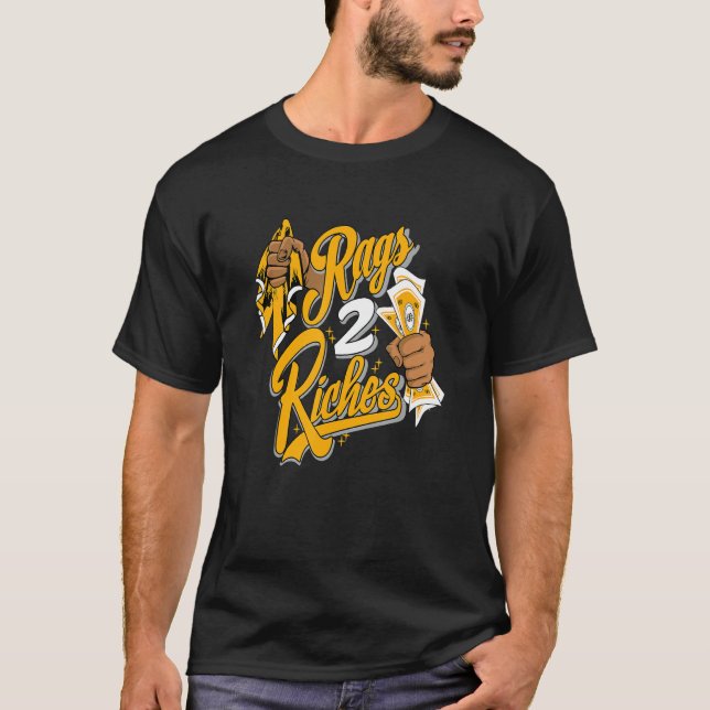 Camiseta Rag 2 Riches OG Yellow Toe 1s Matching (Frente)