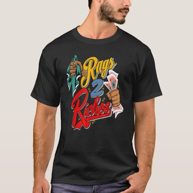 Camiseta Rag 2 Riches SE Preto Multi 1s Combinando (Frente)