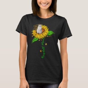Camiseta Ragdolé Mãe Gato Bonito Em Patas De Girassol Moeda