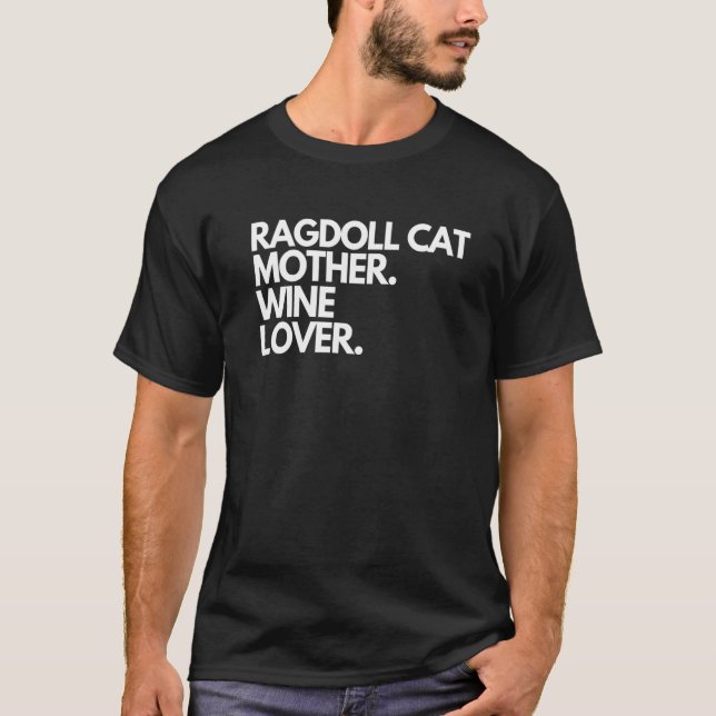 Camiseta Ragdoli Gato Mãe Vinho (Frente)