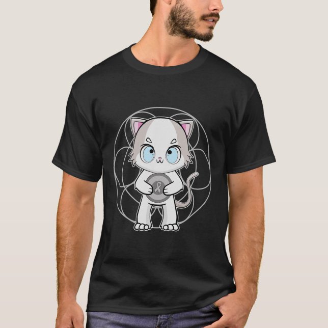 Camiseta Ragdoll Cat Anime Kitten Dislexia Consciência (Frente)