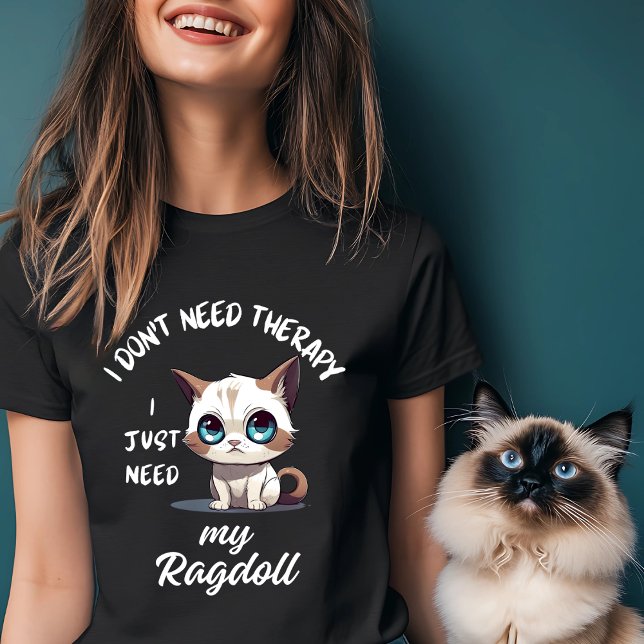 Camiseta Ragdoll Cat Lover Terapêutica (Criador carregado)