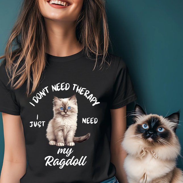 Camiseta Ragdoll Cat Lover Terapêutica (Criador carregado)