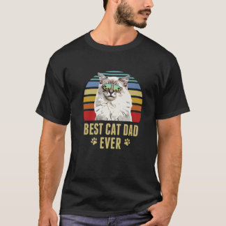 Camiseta Ragdoll Cat Melhor Pai De Gato Alguma Vez Retro Be