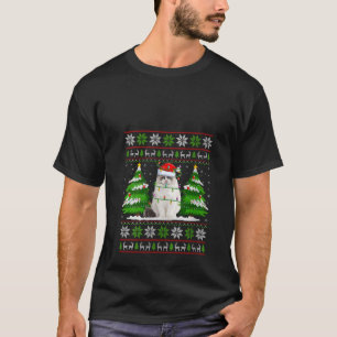 Camiseta Ragdoll Cat Noite de Natal Xmas Feia