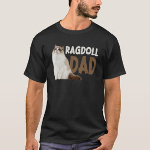 Camiseta Ragdoll Cat Pai Engraçado Proprietário de Gatos Am
