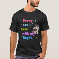 Ragdoll Cat T-Shirt- Unisex, Crianças e Adultos