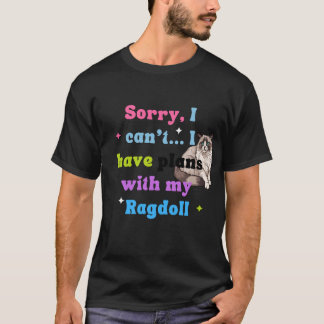 Camiseta Ragdoll Cat T-Shirt- Unisex, Crianças e Adultos